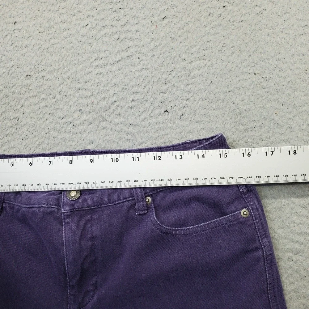 Coldwater Creek Flared Leg Jeans Womens 12P Purple Denim Stretch Streetwear